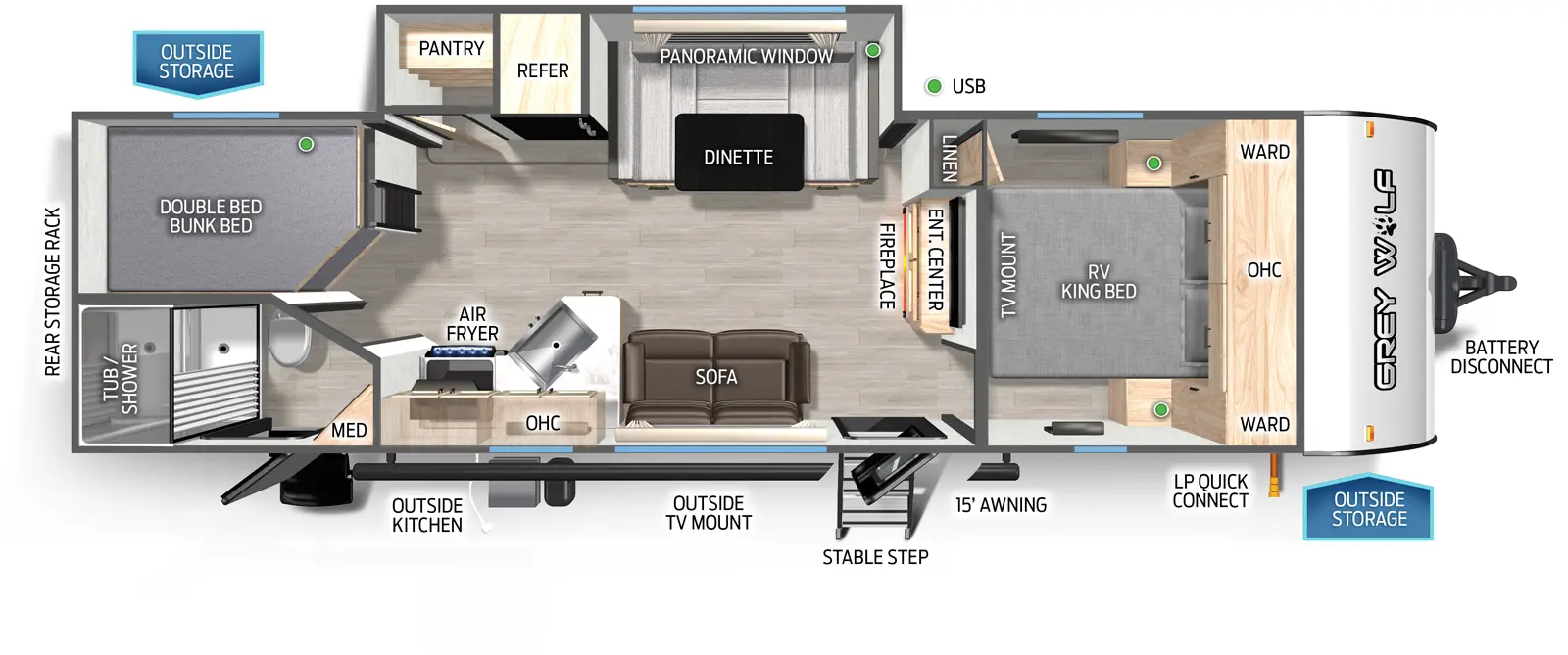 Cherokee 26BRBBL Floorplan